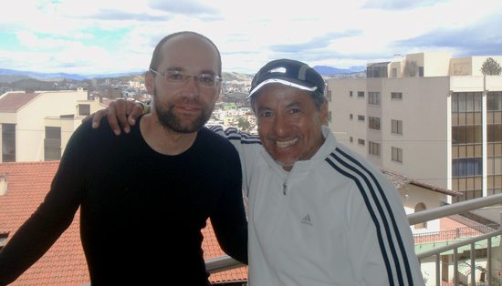 Iván Vallejo with Martin (author of interview), Quito, Ecuador