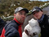 Výstup na sopku Pichincha z konečné stanice lanovky Cruz Loma, Quito, Ekvádor