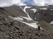 Aklimatizace v pohoří Cordón del Plata poblíž Mendozy, Argentina