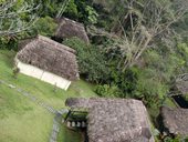 Pohled na areál Cuyabeno Lodge z vyhlídkové věže