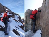 Závěr výstupu na Point Lenana (4985m) po severním hřebeni