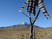 Hlídač hraničního přechodu z Chile do Bolívie