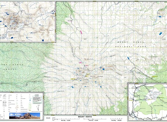 Orientační mapa Národního parku Mt. Kenya