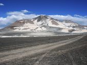 Ojos del Salado při pohledu z Chile