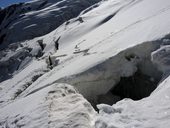 Sestup do základního tábora Ačik-Taš pod Pikem Lenina (7134m), Pamír, Kyrgyzstán