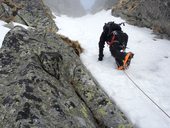 Východná Žeruchová veža (2080m) - jihovýchodní roklinou na hřeben, Vysoké Tatry, Slovensko