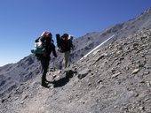 Aklimatizace v pohoří Cordón del Plata poblíž Mendozy, Argentina