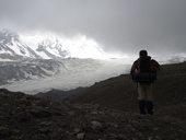 Cesta ze základního tábora Ačik-Taš do C1 (4400m), Kyrgyzstán