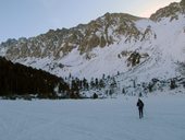 Zimní výstup na severozápadní vrchol Vysoké (2547m) centrálním žlabem, Vysoké Tatry, Slovensko