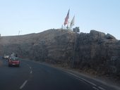 Stoupání k Alto Hospicio (předměstí Iquique) - výpadovka z Iquique na panamericanu, Chile