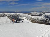 panorama k sestupovému hřebeni