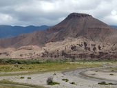 Pohled na řeku Las Conchas z vyhlídky Tres Cruces, Argentina