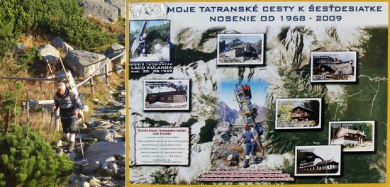 Laco Kulanga přináší zásoby na Skalnatou chatu, Vysoké Tatry, Slovensko