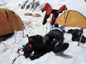 Aklimatizační procházka do třetího výškového tábora C3 (6125m), Kyrgyzstán