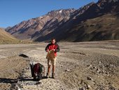 Přístup pod Aconcagua údolími Vacas a Relinchos, Argentina