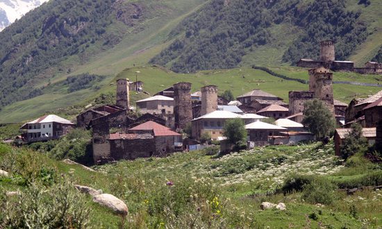 Ušguli - nejvyšší obývaná vesnice na Kavkaze