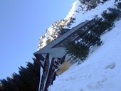 Zimní výstup na severozápadní vrchol Vysoké (2547m) centrálním žlabem, Vysoké Tatry, Slovensko