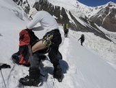 Aklimatizační výstup do druhého výškového tábora C2 (5380m), Kyrgyzstán