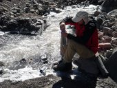 Přístup pod Aconcagua údolími Vacas a Relinchos, Argentina