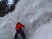 Ledové lezení v rakouském údolí Őtztal (únor 2012)