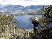 Na vyhlídce nad jezerem - lagunou Cuicocha, Ekvádor