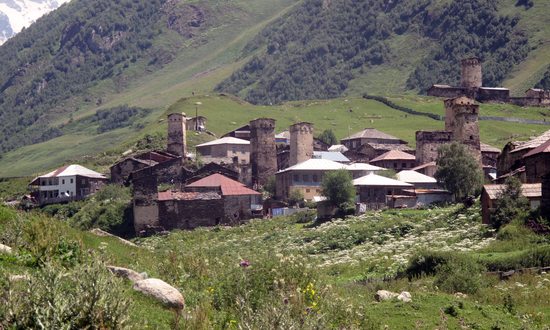 Ušguli - nejvyšší obývaná vesnice na Kavkaze