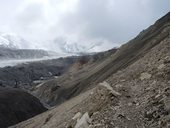 Cesta ze základního tábora Ačik-Taš do C1 (4400m), Kyrgyzstán