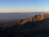 Panorama z hřebene Bašt, Vysoké Tatry, Slovensko