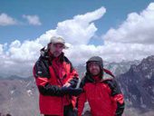 Vrcholová fotografie na Cerro Bonete (5004m), Argentina, 19. ledna 2006