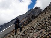 Aklimatizace v pohoří Cordón del Plata poblíž Mendozy, Argentina