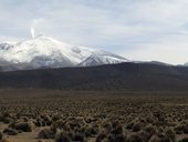 Kouřící vulkán Guallatiri (6071m), Chile