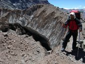 Přístup pod Aconcagua údolími Vacas a Relinchos, Argentina