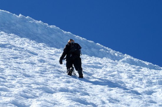 Téměř u vrcholu - výstup na sopku Osorno (2652m) v NP Vicente Pérez Rosales, Chile