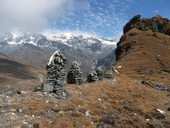 Langtang přes sedlo Ganja La, Nepál