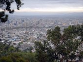 Pohled na Santiago de Chile z vrcholku San Cristóbal