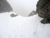 Východná Žeruchová veža (2080m) - jihovýchodní roklinou na hřeben, Vysoké Tatry, Slovensko