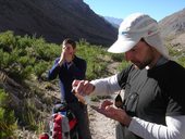 Přístup pod Aconcagua údolími Vacas a Relinchos, Argentina