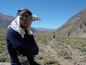 Přístup pod Aconcagua údolími Vacas a Relinchos, Argentina