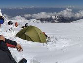 Aklimatizační procházka do třetího výškového tábora C3 (6125m), Kyrgyzstán