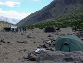 Přístup pod Aconcagua údolími Vacas a Relinchos, Argentina