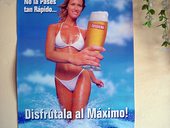 Reklama na pivo Cusquena, Puno, Peru, 19. února 2006