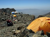 Aklimatizace v pohoří Cordón del Plata poblíž Mendozy, Argentina