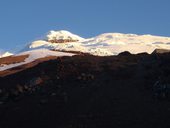 Cotopaxi (5897m) v posledních paprscích slunce ...