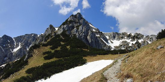 Zhruba v polovině feraty na Piramidenspitze