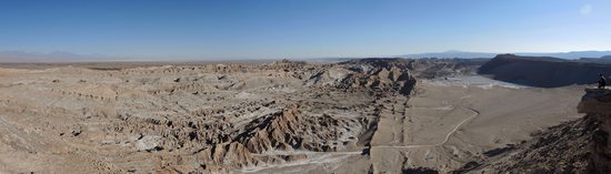 Vyhlídka - mirador - na Měsíční údolí (Valle de la Luna), Chile