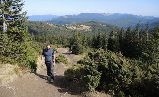 Stoupání na nejvyšší ukrajinskou horu Hoverla (2061m), Ukrajina