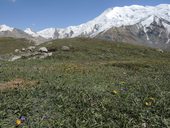 Sestup do základního tábora Ačik-Taš pod Pikem Lenina (7134m), Pamír, Kyrgyzstán