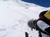 Aklimatizační výstup do druhého výškového tábora C2 (5380m), Kyrgyzstán