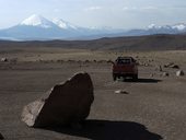 Další cíl - jezero Chungará, Parinacota (6348m) a Národní park Lauca, Chile