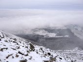 Pohled do roviny - někde v mlze bude schovaný i Poprad, Vysoké Tatry, Slovensko